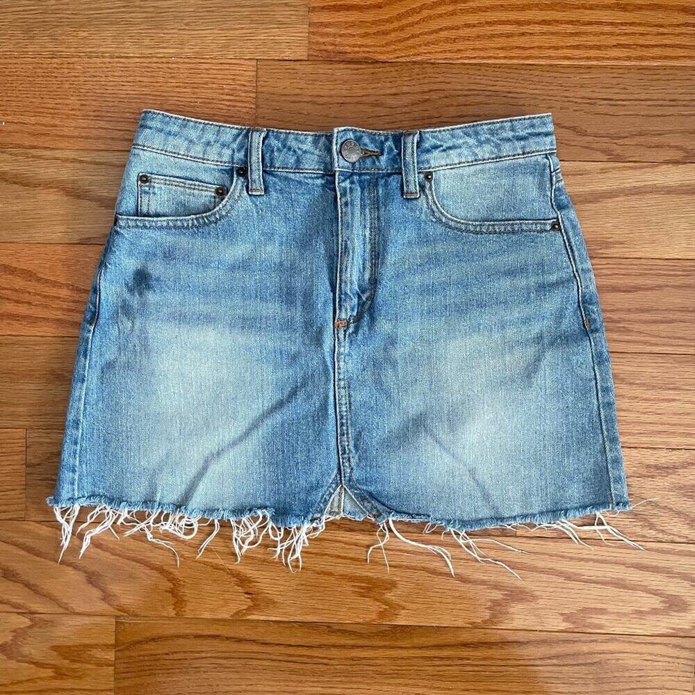 BDG Light Blue Denim Mini Skirt
